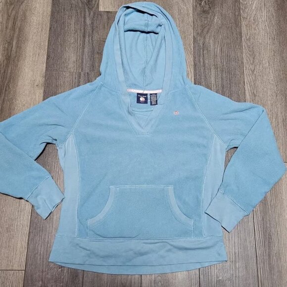 Duck Head Tops - Duck Head Women's Light Blue Pullover Hoodie Sweater Size M V Neck Y2k Logo